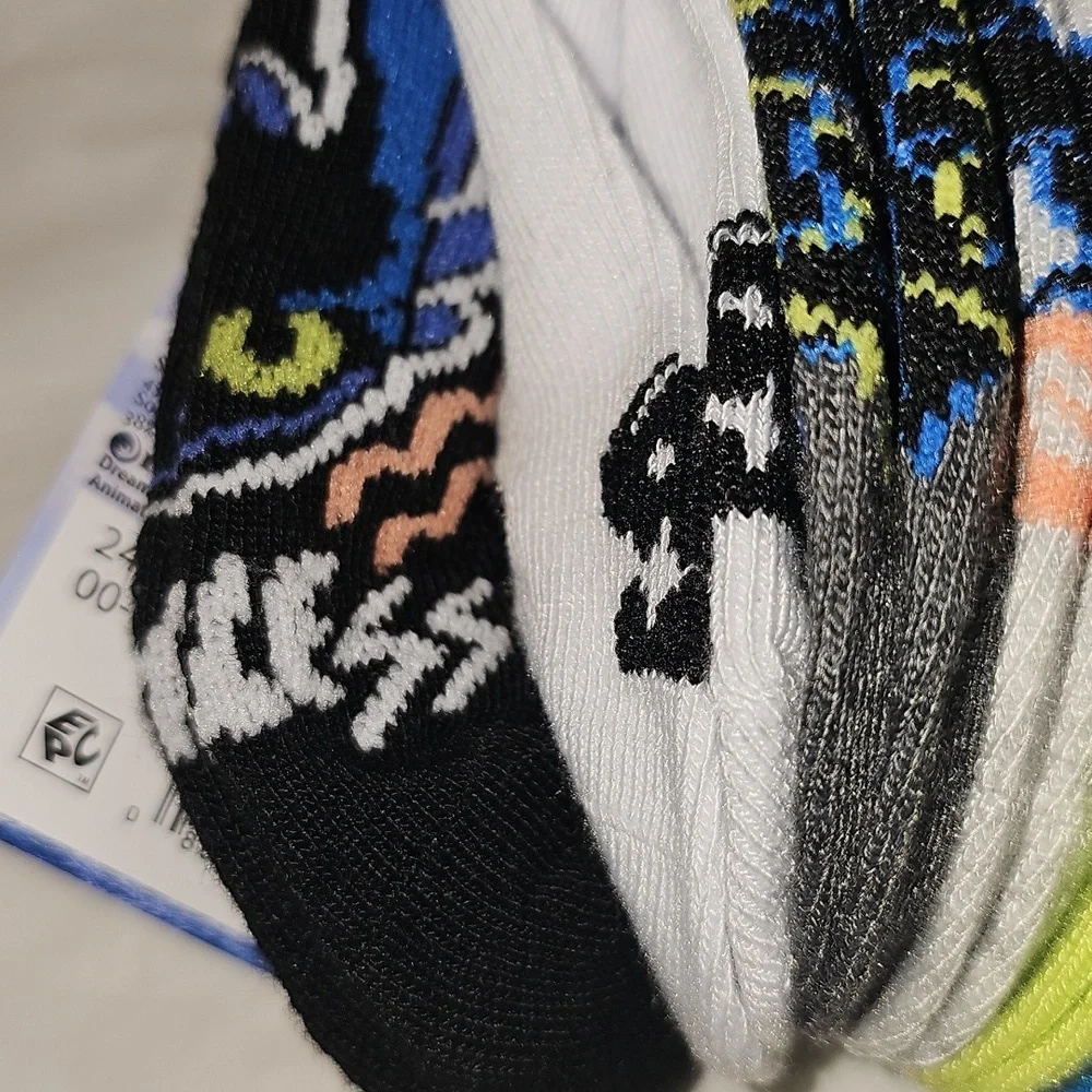 How To Train Your Dragon, Boys No-Show Socks, 6-Pack, Size Small New